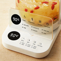 Bouilloire électrique à cuisson rapide haute puissance, théière en verre, certifiée CB, théière numérique avec réservation de 24 heures, filtre en acier inoxydable.