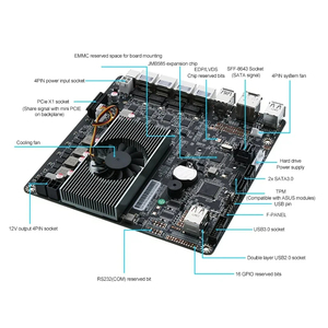 Placa base NAS de 6 bahías 12th 2,5 N100 DC <span class=keywords><strong>Power</strong></span> 2xM.2 NVMe 6xSATA3, 0 PCIE X1 DDR5 4x 1, placa base LAN G 17X17 <span class=keywords><strong>mini</strong></span> <span class=keywords><strong>ITX</strong></span> - Product Image 2