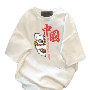 เสื้อยืดผู้ชายลายสก็อตปักลาย ผ้าฝ้าย/ใยไผ่ 260 กรัม แห้งเร็ว ระบายอากาศได้ดี - Product Image 1