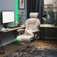 Nouvel arrivage de chaise d'ordinateur en métal à dossier haut pivotant pour espace de travail Fauteuil de bureau en cuir à hauteur réglable et tournante