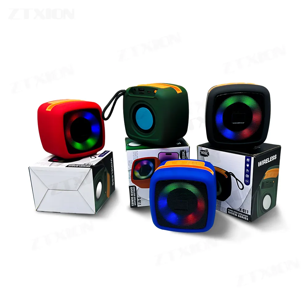 2024 Portable Mini Wireless Bt X-911 Speaker USB Stereo Sound Music Box Fashion Speaker Transparent Speaker