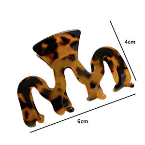 Mode française M <span class=keywords><strong>Stronghold</strong></span> creux multicolore ondulé acétate tendance Unique pince à cheveux robuste - Product Image 6