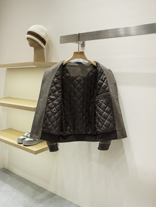 Chaqueta de Invierno para <span class=keywords><strong>Hombre</strong></span>, Acolchada, Gruesa y Cálida, con Paneles de Lana de Oveja, Solapa con Diseño Chevron, Ropa de Calle - Product Image 5