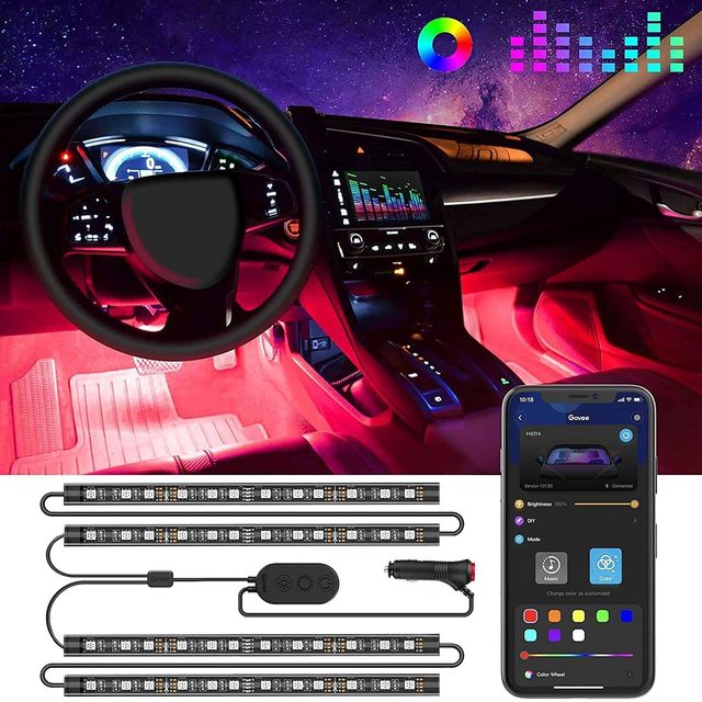 Factory Direct Sale Wireless App Control Smart LED Strip Lights Atmosphere Car Interior Light