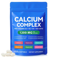 Compléments alimentaires OEM Calcium Vitamine D3 K2 en gélules pour la santé des os et des articulations avec Vitamines B1 B2 B12