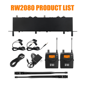 Système de monitoring intra-auriculaire sans fil Xtuga RW-2080 de haute qualité, 8 récepteurs avec microphone-casque <span class=keywords><strong>pour</strong></span> les performances sur scène - Product Image 5