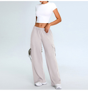 HEALY 2025-2026 Ensembles de yoga Survêtement de sport à col rond Débardeurs pour femmes Chemises et pantalons d'entraînement T-shirt de yoga élégant - Product Image 3