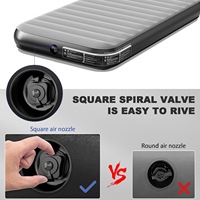 Camping en plein air durable gonflage rapide facile portable noir gris premium double matelas pneumatique