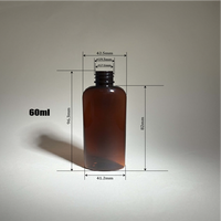 Botella de PET exprimida de forma ovalada 1oz 2oz 4oz para champú loción cuidado de la piel USO DE Peluca de suero