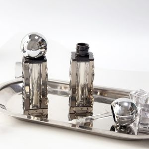 للبيع بالجملة أنبوب ملمع شفاه أسود من الحمم الجليدية 5 مخصص حاوية بلاستيكية فارغة أحمر شفاه عبوة مستحضرات تجميل مع فرشاة - Product Image 3