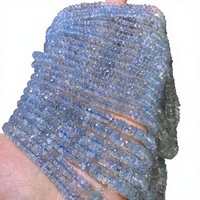Nouvel Arrivage Pierre Aquamarine Brute Facettée Bleu Marine en Argent Sterling Incrusté sur Chaîne Tour, pour Bijoux DIY, Fabriqué en Chine