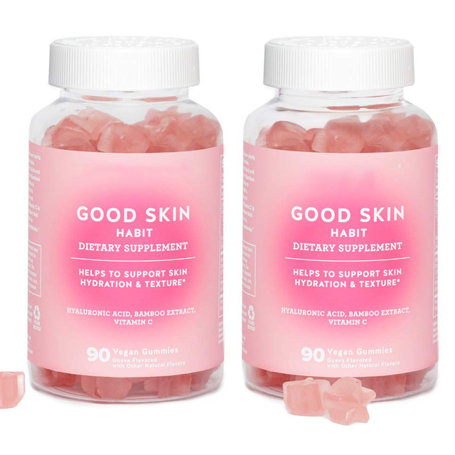 Biohacking Supplements Edible Skincare Hyaluronic Acid Skin Hydration Vitamins Gummies Bear