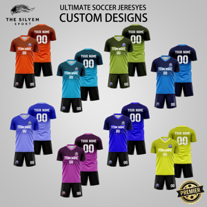 Conjuntos de Camisetas de Fútbol con Logotipo Personalizado, Impresión Digital, Secado Rápido, Transpirable, 100% Poliéster, <span class=keywords><strong>Camiseta</strong></span> Deportiva Unisex - Product Image 2