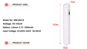 Nhà Máy giá bán buôn 60pcs dẫn ánh sáng khẩn cấp, sạc cắm trại ánh sáng với pin với độ sáng cao và thấp - Product Image 6