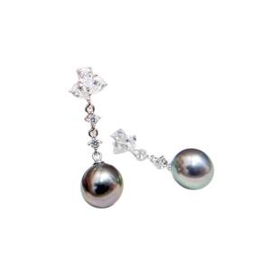 22635 S925 <b>Silver</b> DIY Pearl Accessories Simple Fashionable 9-11mm Round <b>Beads</b> with Empty Stand Jewelry Findings of 25mm Size - Product Image 5