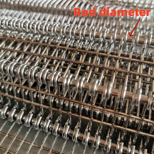 Chaîne de ceinture de maille de lunettes d'acier inoxydable, chaîne de maille de chaîne de montage d'industrie alimentaire résistante aux hautes températures, bande transporteuse en métal - Product Image 2