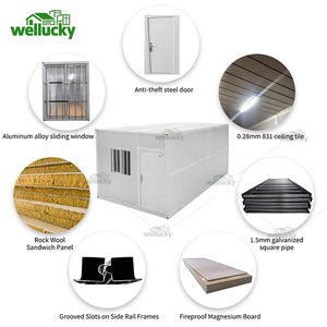 WELLUCKY Portable 20ft Fold Out <strong>Container</strong> Home Quick Installation Living Room School Home Office Prefab Cabin <strong>House</strong> Mobile Home - Product Image 3