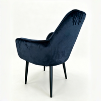 Chaises de salle à manger classiques 2026 avec accoudoirs, chaise de salle à manger en velours noir en promotion, chaise Teddy unique pour salle à manger