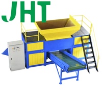 Déchiqueteuse industrielle automatique à double arbre robuste, haute productivité, pour plastique, bois, papier, tissu, métal, déchets