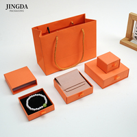 Usine OEM/ODM tout-en-un, logo personnalisé, taille et matériaux écologiques, coffret en papier pour ensemble de colliers de luxe orange