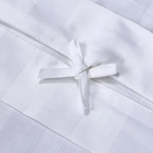 Hotel 100% Cotton Sheets Wholesale White Wedding Single Hospital Medical Hotel Fitted 100% Cotton Fabric 4 Piece Bedding Set Bed Sheet