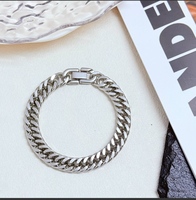 Bracelet gourmette cubaine en acier inoxydable pour homme, largeur 9 mm, longueur 21 cm, chaîne à maillons tendance, fermoir boîte, noirâtre, vente en gros
