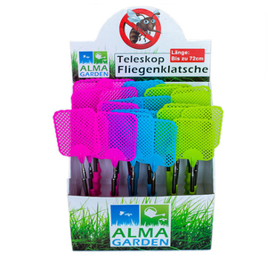 Raquette à mouches manuelle rétractable durable à long manche, idéale pour l'intérieur et l'extérieur, en plastique – Meilleure vente - Product Image 6