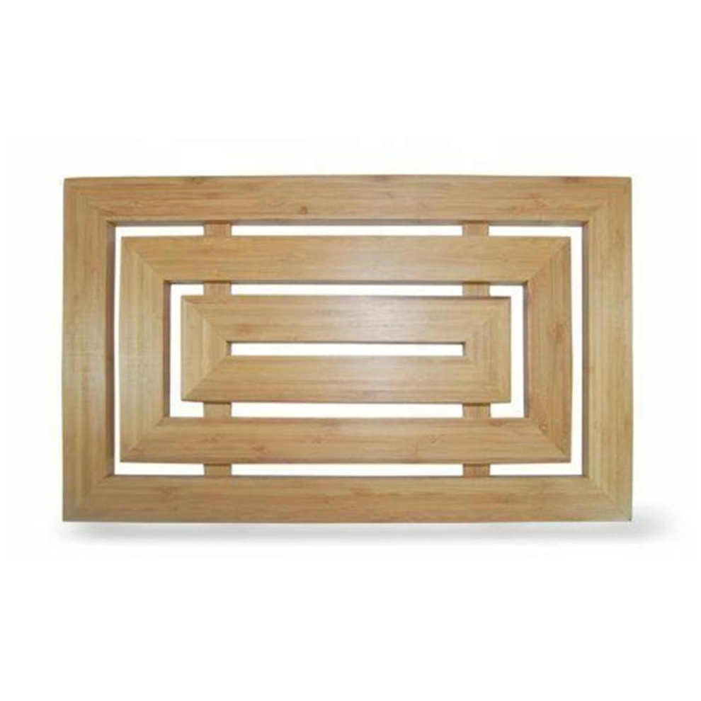 Оптовая продажа, натуральные коврики для душа и ванны, водонепроницаемый деревянный напольный коврик для ванной, нескользящий бамбуковый коврик для ванной отеля