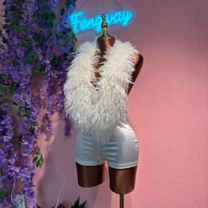 Completo pigiama sexy da <span class=keywords><strong>donna</strong></span> estivo 2026: <span class=keywords><strong>tuta</strong></span> corta <span class=keywords><strong>in</strong></span> <span class=keywords><strong>raso</strong></span> con scollo a V profondo, schiena scoperta e top <span class=keywords><strong>in</strong></span> pelliccia sintetica - Product Image 1