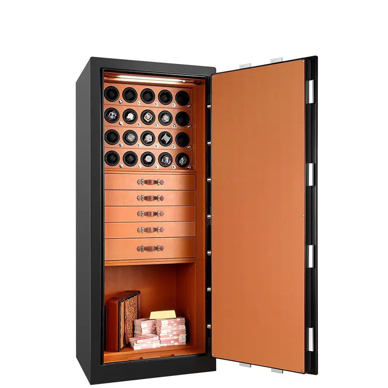 2021 hot sale Mechanical Safe Deposit Box 5/10/12/20/24/40/60 watches winder with jewelry drawer