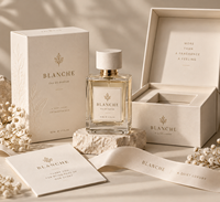 Emballage de flacon de parfum personnalisé écologique avec feuille d'or et boîte d'expédition en carton ondulé pour cadeau et expédition