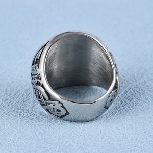 Bague en acier inoxydable Dragon Ship Viking Longship Drakkar pour mariage, fiançailles, fête ou cadeau - Vente en gros - Product Image 5