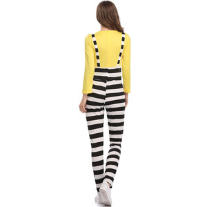 Disfraz de Minion para Mujer, Mono a Rayas, Uniforme para Fiesta de Halloween, Juego de Roles, Disfraz de Carnaval para Adultos - Product Image 4