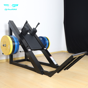 Máquina de <span class=keywords><strong>prensa</strong></span> de piernas y sentadillas hack de 45 grados con carga de placas metálicas de alta calidad para uso comercial, equipo de gimnasio duradero y seguro - Product Image 3