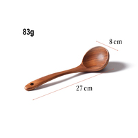 Fourchette à salade professionnelle en bois d'acacia spatule pelle à riz cuillère à soupe Pot antiadhésif Long manche ustensiles de cuisine ensemble