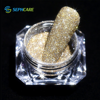 Poudre de paillettes bleues de qualité cosmétique, paillettes fines, poussière scintillante pour la création de manucures DIY et le nail art