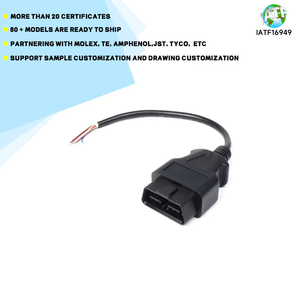 16针J1962 Obd2 0BD-l公连接器开放式插头线，带18GA 0BD引脚，用于诊断扩展电缆读取器类型 - Product Image 4