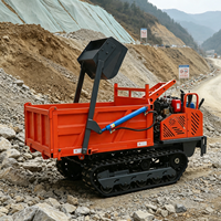 Minidumper Compacto con Motor Diésel, Tipo Crawler, de 2 Toneladas, con Gran Tracción para Carga y Transporte de Piedras