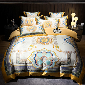 Juego de Ropa de Cama de 4 Piezas Estilo <span class=keywords><strong>PALACE</strong></span>, Cómodo, 300 Hilos, 100% Poliéster, Ecológico, Transpirable, para Todas las Estaciones, Superventas - Product Image 5