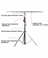 Système de treillis 4M, hauteur de levage 50KG, capacité de charge, tour de levage à manivelle, support robuste pour éclairage de scène, tour de levage treillis