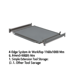 Sistema Fami de 4 Bordes, Superficie de Trabajo de 1160x1000 mm, Verde Ral6011, Herramienta de Extensión Simple para Almacenamiento - Product Image 3