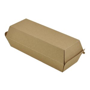 Food grade carton hot dog box custom logo printed corrugated kraft paper hot dog box