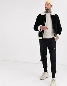 Giacca da uomo in pelle scamosciata a punta con chiusura a Zip con chiusura funzionale con fodera invernale da uomo - Product Image 5