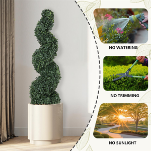 Arbre en spirale artificiel en buis, topiaire, décoration intérieure, <span class=keywords><strong>jardin</strong></span>, plante artificielle en pot, certifié UV, décoration d'hôtels - Product Image 4