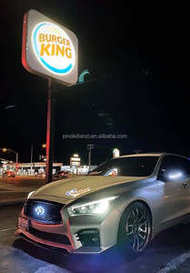 Flow RGB V3 plata y negro cromado Led coche luz fibra de carbono apto para Infiniti Q50 Led - Product Image 3