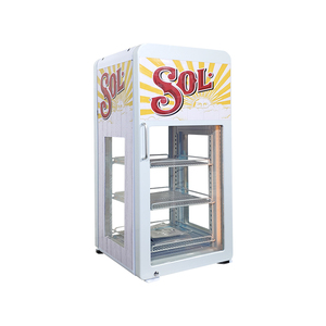 Réfrigérateur de présentation de boissons Meisda SC68GS personnalisé, commercial, 68L, avec porte vitrée sur quatre côtés, refroidissement direct, certifié CE - Product Image 4