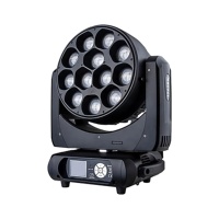 Cabezal móvil de haz de luz LED, cabezal de lavado con ZOOM, 12x40W