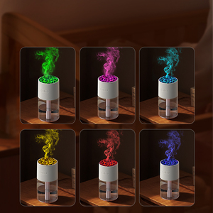 New 280ml xách tay <span class=keywords><strong>mini</strong></span> USB Độ ẩm siêu âm ngọn lửa H2O khuếch tán không khí núi lửa humidificador cho xe hộ gia đình - Product Image 3
