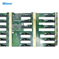 Backplane HDD Personalizzato MIWIN PCIe 5.0 4U per Espansione Dischi Rigidi da 3,5 Pollici, 24 Bay SAS SATA NVMe 24Gb, 3 Modalità