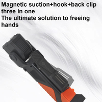 Lampe de travail LED magnétique rotative rechargeable avec crochet de clip d'affichage de puissance et entrée de type c pour une utilisation de maintenance industrielle